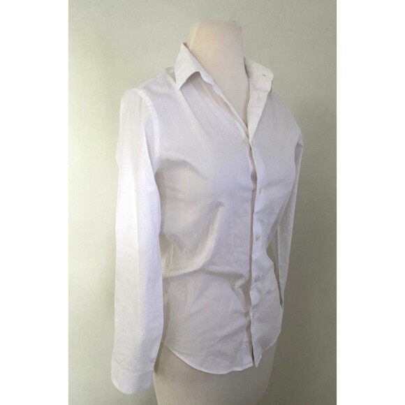 Calvin Klein Boys White Button Down Dress Shirt Long Sleeve Sz 16 - Picture 6 of 7